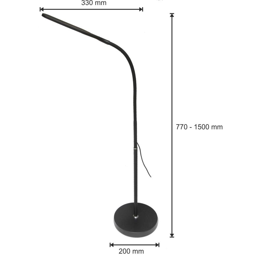 LED Hämardatav lamp 3-ühes DARA LED/10W/230V 3000/4000/6000K CRI 90 must