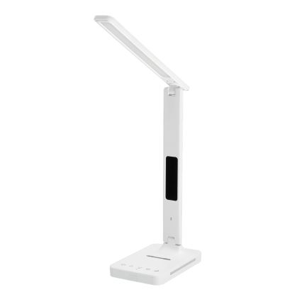 LED Hämardatav laualamp juhtmevaba laadimisega QI, ekraan ja USB pesa LED/7W/230V 3000-6000K valge