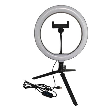 LED Hämardatav lamp statiivi ja hoidjaga vlogimise jaoks LED/10W/5V 2700-6500K
