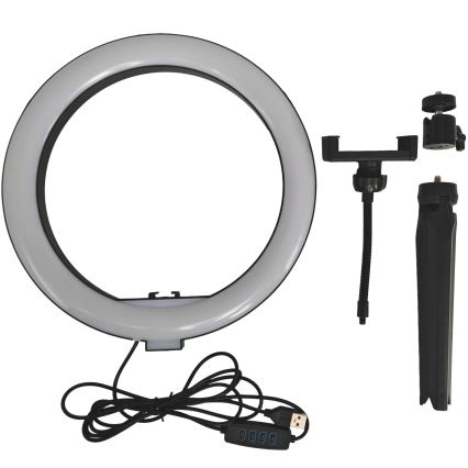 LED Hämardatav lamp statiivi ja hoidjaga vlogimise jaoks LED/10W/5V 2700-6500K