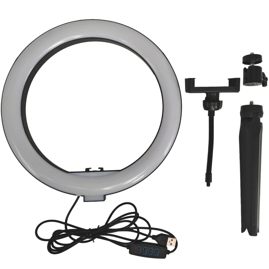 LED Hämardatav lamp statiivi ja hoidjaga vlogimise jaoks LED/10W/5V 2700-6500K