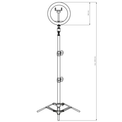 LED Hämardatav lamp statiivi ja hoidjaga vlogimise jaoks LED/15W/5V 2700-6500K
