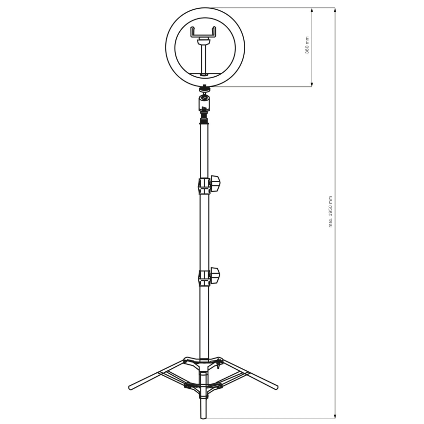 LED Hämardatav lamp statiivi ja hoidjaga vlogimise jaoks LED/15W/5V 2700-6500K