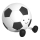 LED Hämardatav laste puutetundlik lamp FOOTBALL LED/2W/5V USB 1200 mAh valge/must