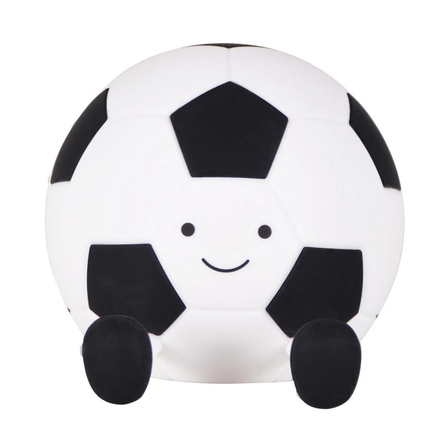 LED Hämardatav laste puutetundlik lamp FOOTBALL LED/2W/5V USB 1200 mAh valge/must