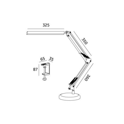 LED Hämardatav laualamp 2in1 USB TENUIX LED/14W/5V 3000-6000K valge