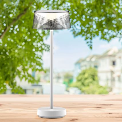 LED Hämardatav puutetundlik väli laualamp CASABLANCA LED/3,4W/5V USB 3600 mAh IP44 valge