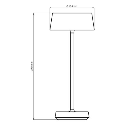LED Hämardatav puutetundlik väli laualamp CASABLANCA LED/3,4W/5V USB 3600 mAh IP44 valge