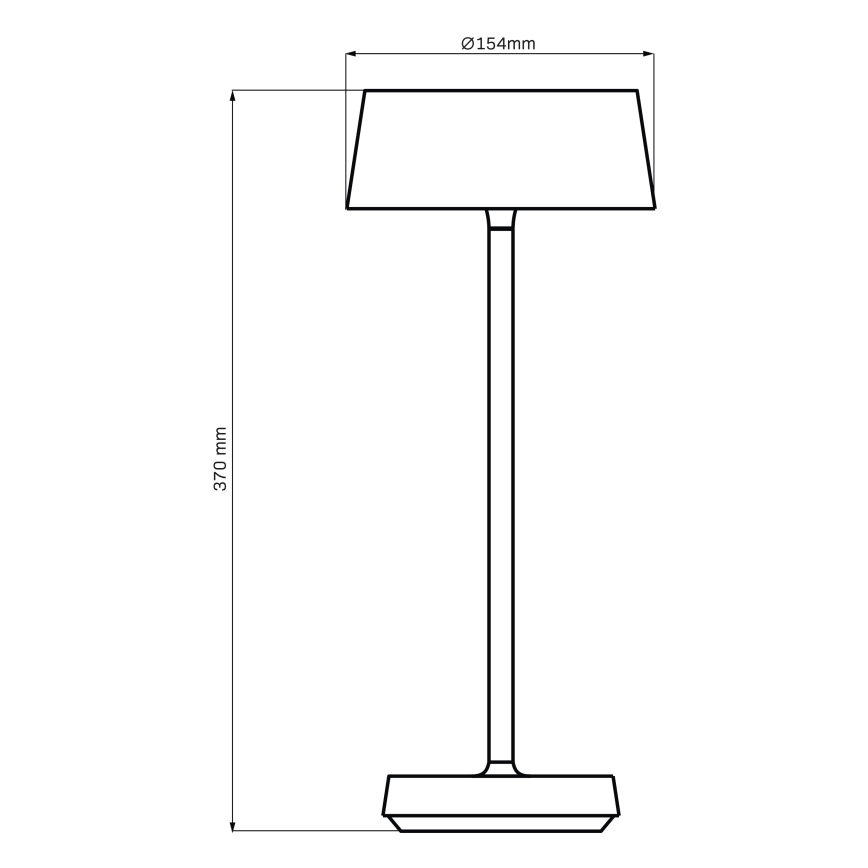 LED Hämardatav puutetundlik väli laualamp CASABLANCA LED/3,4W/5V USB 3600 mAh IP44 valge
