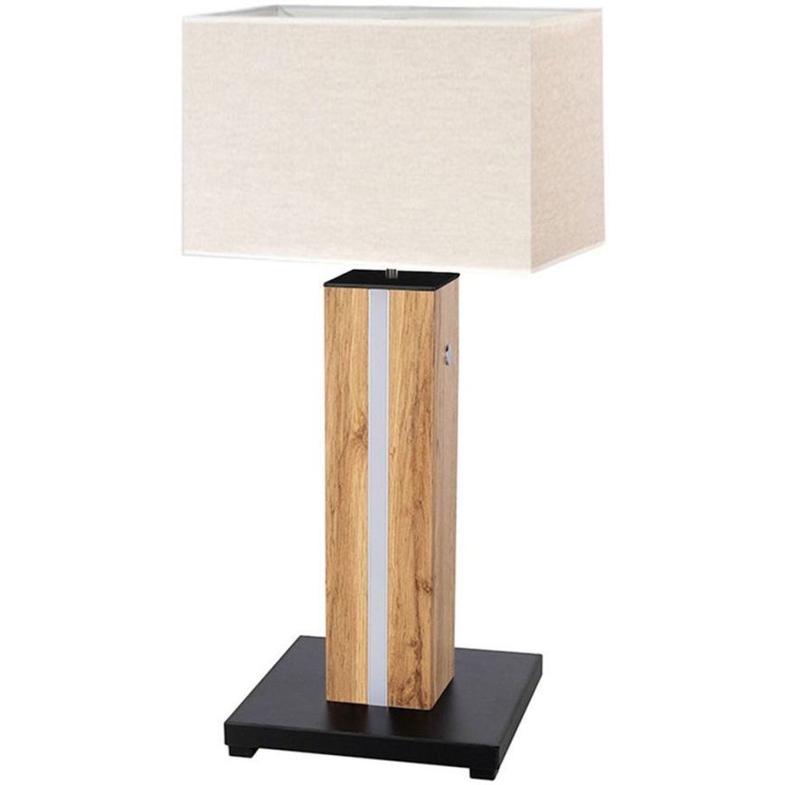 LED Hämardatav laualamp FLAME 1xE27/40W+ LED/4,6W/230V 56,5 cm tamm