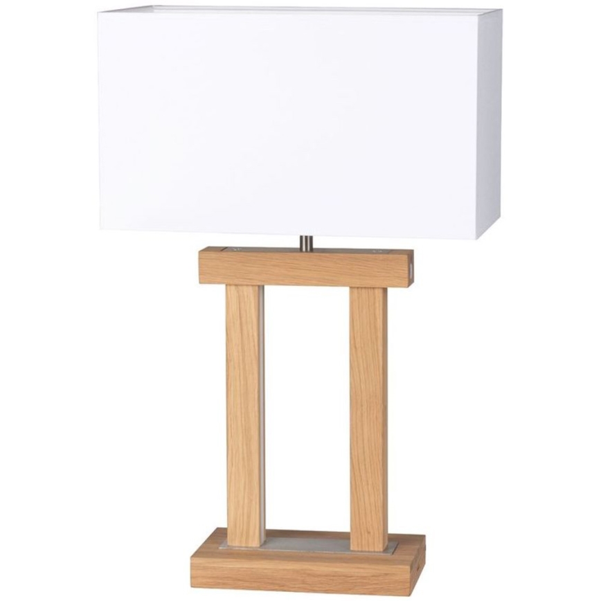 LED Hämardatav laualamp HAKON 1xE27/40W+2xLED/7,5W/230V 55 cm tamm