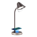 LED Hämardatav laualamp juhtmevaba laadimisega FINCH LED/9W/12/230V antratsiit/kuldne