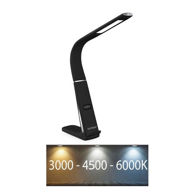 LED Hämardatav laualamp juhtmevaba laadimisega ja anduriga LORD EVO LED/8W/230V 3000K/4500K/6000K must