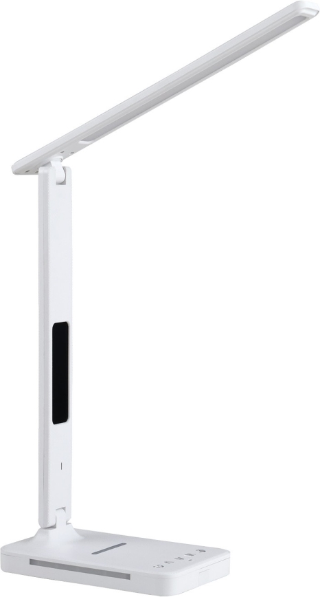 LED Hämardatav laualamp juhtmevaba laadimisega QI, ekraan ja USB pesa LED/7W/230V 3000-6000K valge