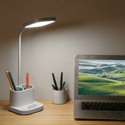 LED Hämardatav laualamp koos hoidiku ja akupangaga LED/5W/5V 2400mAh