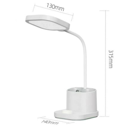 LED Hämardatav laualamp koos hoidiku ja akupangaga LED/5W/5V 2400mAh