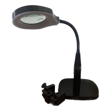 LED Hämardatav laualamp koos kahe optilise võimsusega luubiga LED/6W/230V 6000-7000K must