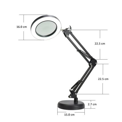 LED Hämardatav laualamp koos luubiga LED/10W/230V 3000/4500/6000K
