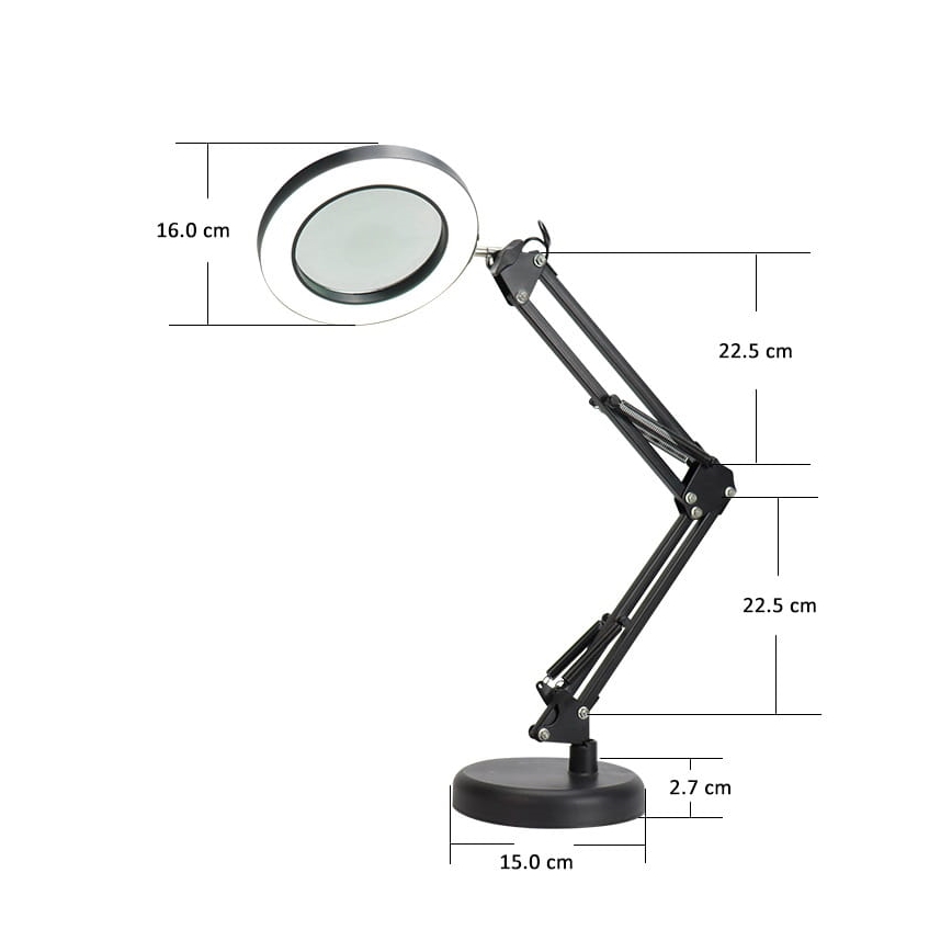 LED Hämardatav laualamp koos luubiga LED/10W/230V 3000/4500/6000K