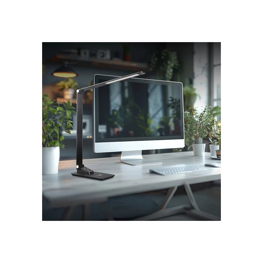 LED Hämardatav laualamp koos USB LED/7W/230V 3000K/4000K/5500K must
