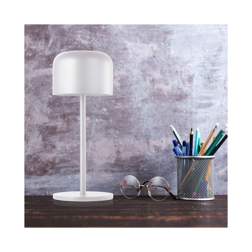 LED Hämardatav laetav puutetundlik laualamp LED/1,5W/5V 2700-5700K IP54 2200 mAh valge