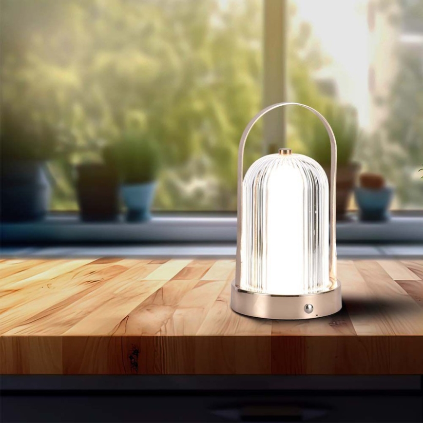 LED Hämardatav laetav puutetundlik laualamp LED/1W/5V 3000-6000K 1800 mAh vask