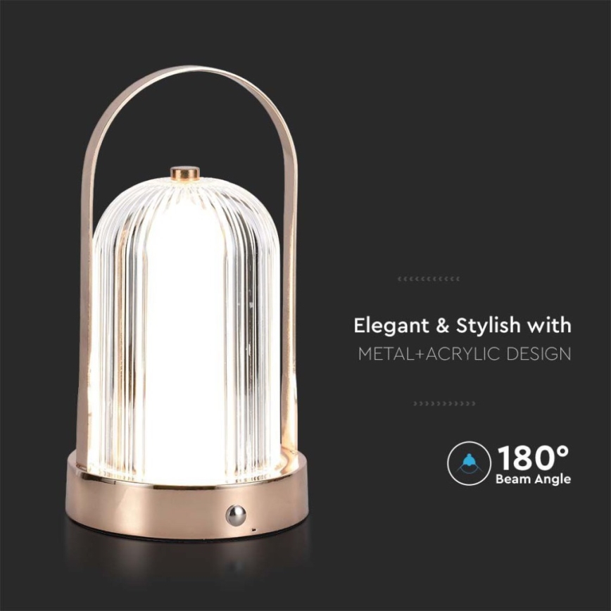 LED Hämardatav laetav puutetundlik laualamp LED/1W/5V 3000-6000K 1800 mAh vask