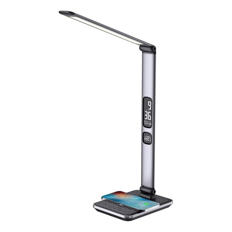 LED hämardatav laualamp LED/8,5W/230V juhtmevaba laadimisega hõbedane