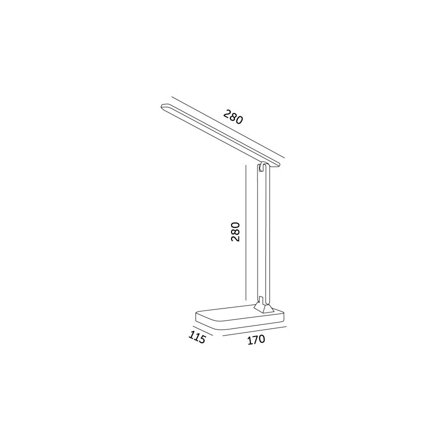 LED Hämardatav laualamp NOBLITE N LED/7W/230V 3000/4000/6500K must