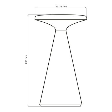 LED Hämardatav puutetundlik väli laualamp PAROS LED/1,8W/5V USB 1800 mAh IP44 valge