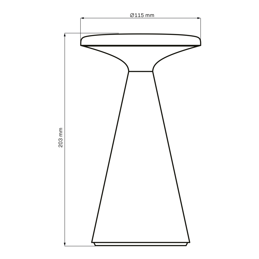 LED Hämardatav puutetundlik väli laualamp PAROS LED/1,8W/5V USB 1800 mAh IP44 valge