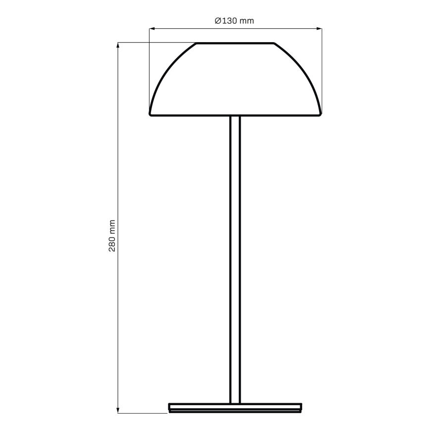 LED Hämardatav puutetundlik väli laualamp TANZANIA LED/1,8W/5V USB 1800 mAh IP44 must