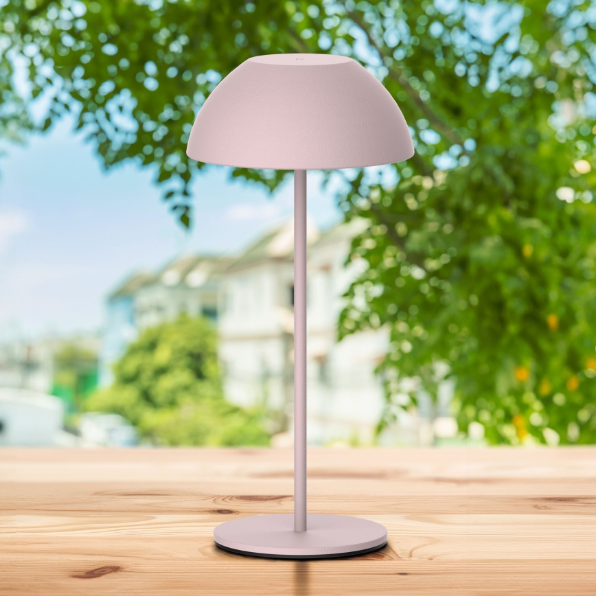 LED Hämardatav puutetundlik väli laualamp TANZANIA LED/1,8W/5V USB 1800 mAh IP44 roosa