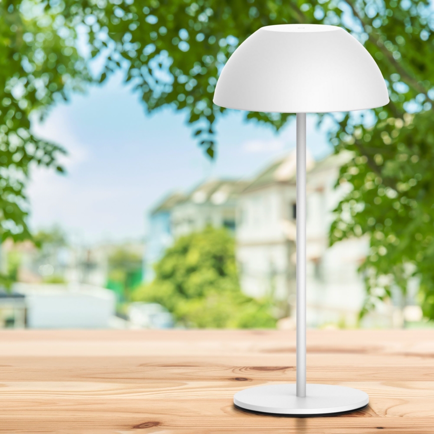 LED Hämardatav puutetundlik väli laualamp TANZANIA LED/1,8W/5V USB 1800 mAh IP44 valge