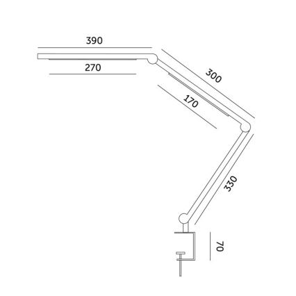 LED Hämardatav laualamp TENUIX FOLD LED/20W/230V 3000-6500K must