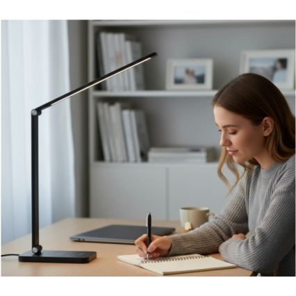 LED-hämardatav laualamp traadita QI-laadimisega NOBLITE Q LED/7W/230V 3000/4000/6500K must