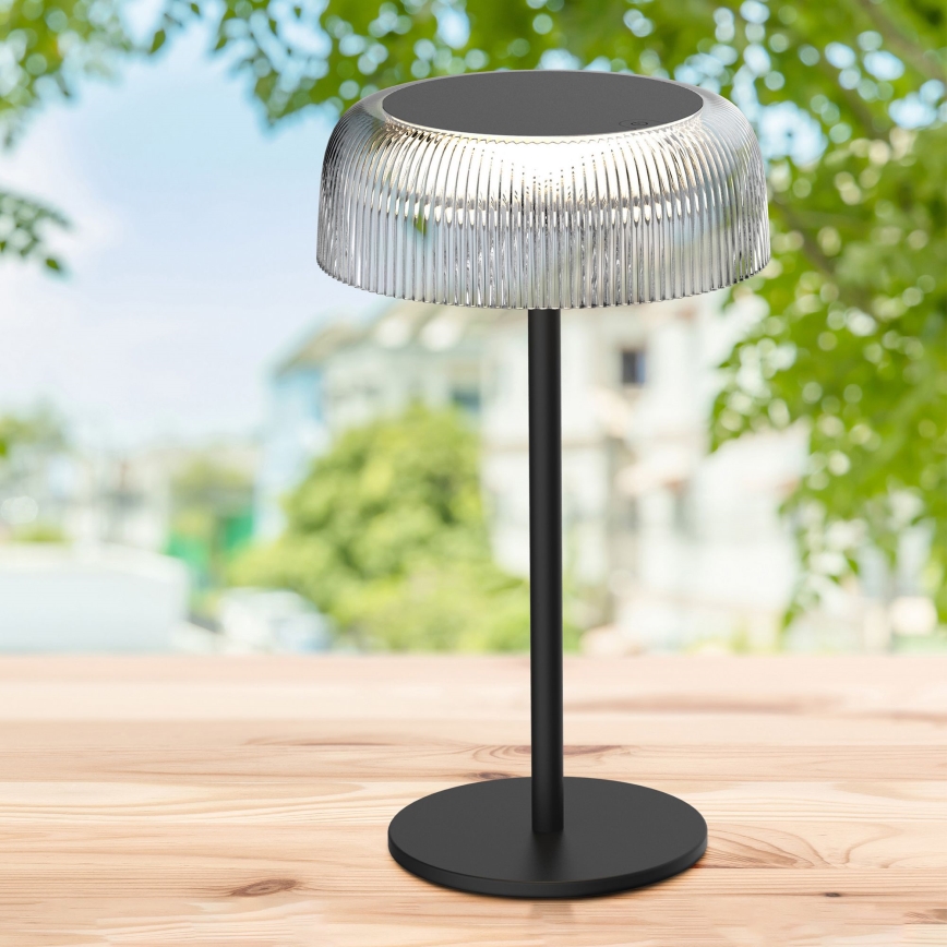 LED Hämardatav puutetundlik väli laualamp TRYPOLIS LED/2W/5V USB 1800 mAh IP44 must