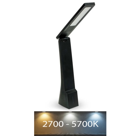 LED Hämardatav laualamp USB LED/4W/5V 1200 mAh 2700K-5700K must