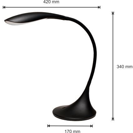 LED Hämardatav laualamp VELA LED/6,5W/230V must