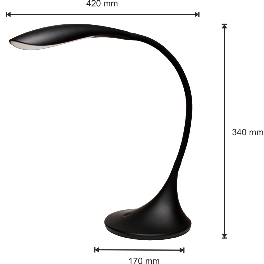 LED Hämardatav laualamp VELA LED/6,5W/230V must