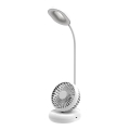 LED hämardatav laualamp ventilaatoriga LED/2W/5V 6000-8000K 2000 mAh
