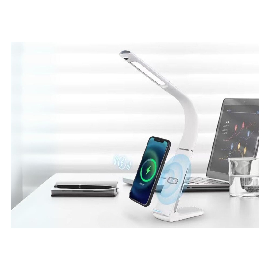LED-hämardatav laualamp traadita laadimisega ja liikumisanduriga LORD EVO LED/8W/230V 3000K/4500K/6000K valge