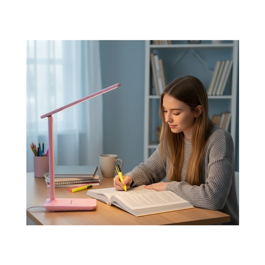 LED-hämardatav lauavalgusti NOBLITE N LED/7W/230V 3000/4000/6500K roosa