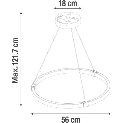 LED Hämardatav lühter CASSINI LED/33W/230V 2700-6500K + kaugjuhtimispult