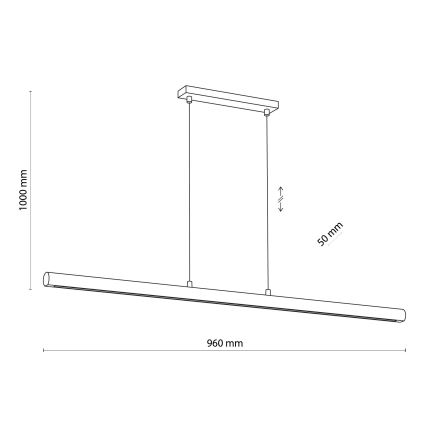 LED Hämardatav lühter GIACINTO LED/30W/230V