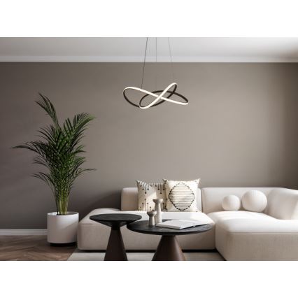 Hämardatav LED-rippvalgusti riputuskaabliga LED/85W/230V 3000-6500K läbimõõt 60 cm + kaugjuhtimispult