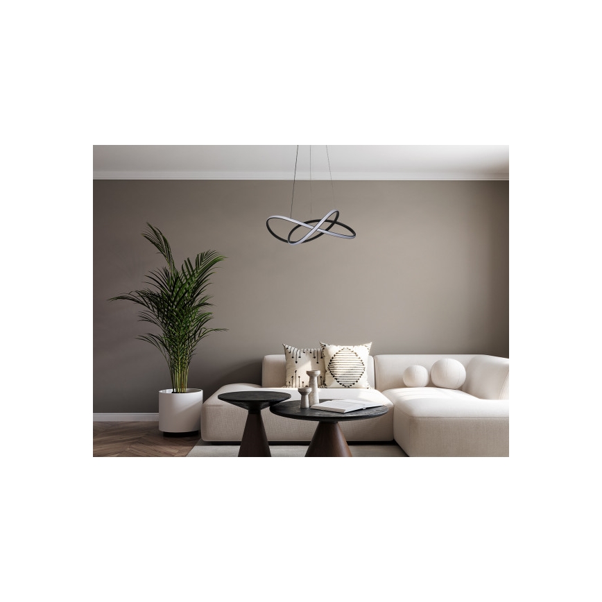 Hämardatav LED-rippvalgusti riputuskaabliga LED/85W/230V 3000-6500K läbimõõt 60 cm + kaugjuhtimispult