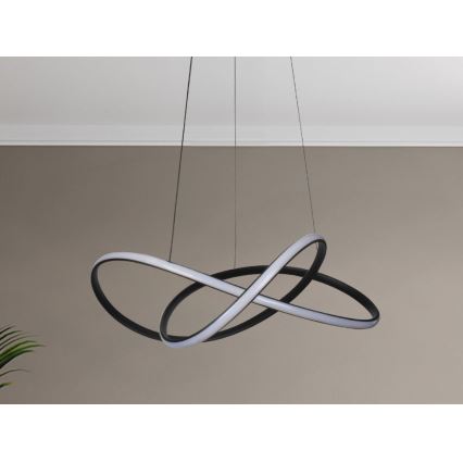 Hämardatav LED-rippvalgusti riputuskaabliga LED/85W/230V 3000-6500K läbimõõt 60 cm + kaugjuhtimispult