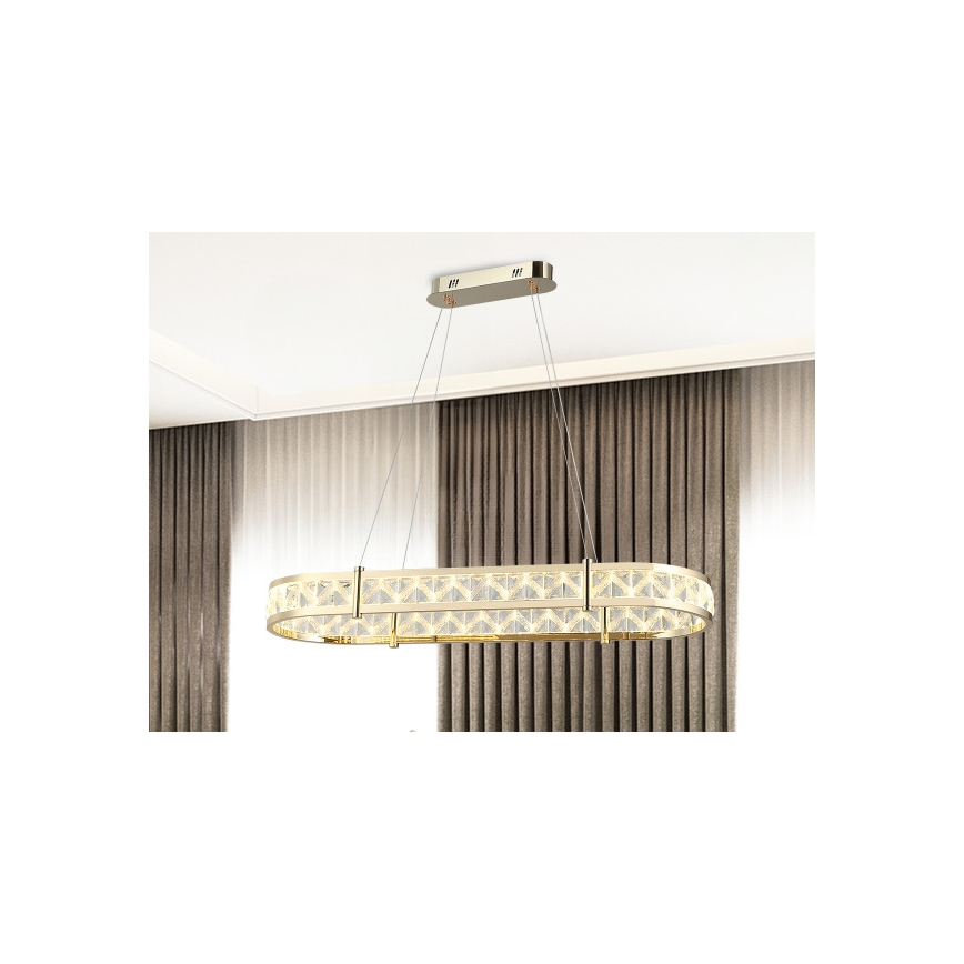 Hämardatav LED-kristalllühter kaabliga ENRIQUE LED/50W//230V 3000-6000K + kaugjuhtimispult