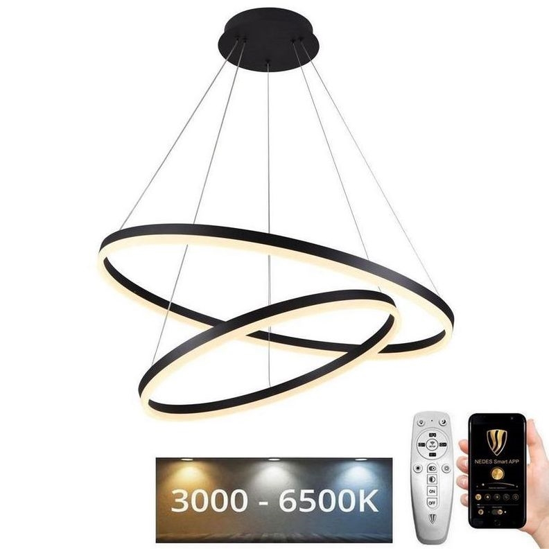 LED Hämardatav lühter LED/100W/230V 3000-6500K d. 80 cm + kaugjuhtimispult